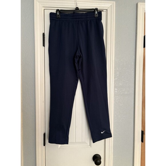 Nike Pants Youth Boys Size XL Xlarge Navy Blue Therma-Fit Elastic Drawstring - Picture 1 of 4